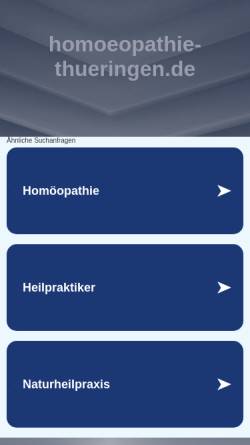 Vorschau der mobilen Webseite www.homoeopathie-thueringen.de, Verband Homöopathischer Ärzte und Apotheker Thüringens e.V.
