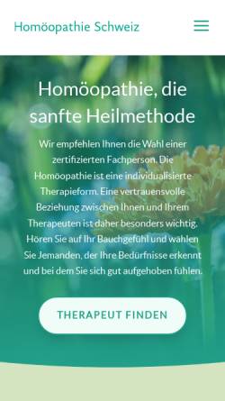 Vorschau der mobilen Webseite www.vfkh.ch, VFKH - Verein zur Förderung der Klassischen Homöopathie