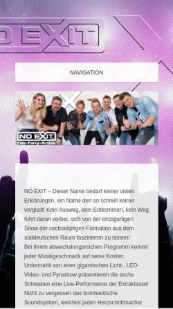 Vorschau der mobilen Webseite www.noexit-liverock.de, No Exit