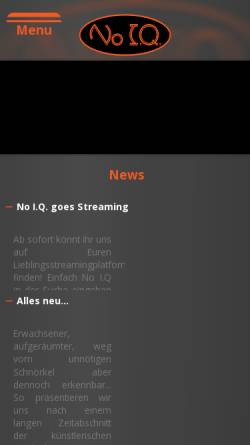 Vorschau der mobilen Webseite www.no-iq.de, No I.Q.