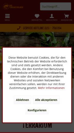 Vorschau der mobilen Webseite www.terraristikladen.de, Der Terraristikladen - Frank Hamacher