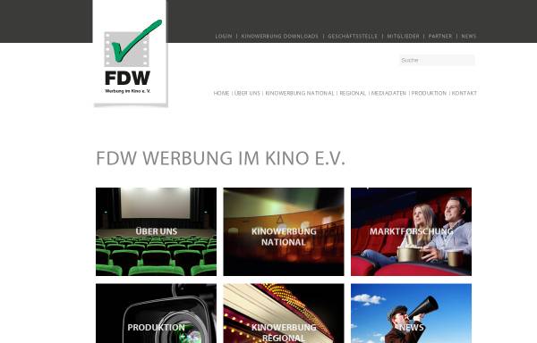 Vorschau von www.fdw.de, FDW - Werbung im Kino e.V.