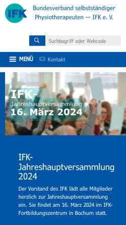Vorschau der mobilen Webseite www.ifk.de, IFK e.V.
