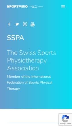 Vorschau der mobilen Webseite www.sportfisio.ch, Verband für Sportphysiotherapie