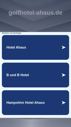 Vorschau der mobilen Webseite www.golfhotel-ahaus.de, Golfhotel Ahaus
