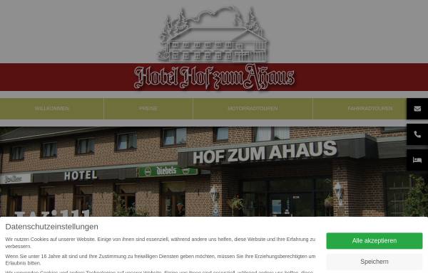 Vorschau von www.hofzumahaus.de, Hotel Hof zum Ahaus