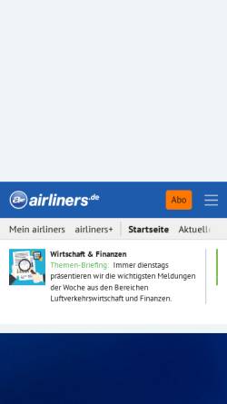 Vorschau der mobilen Webseite www.airliners.de, airliners.de - David Haße