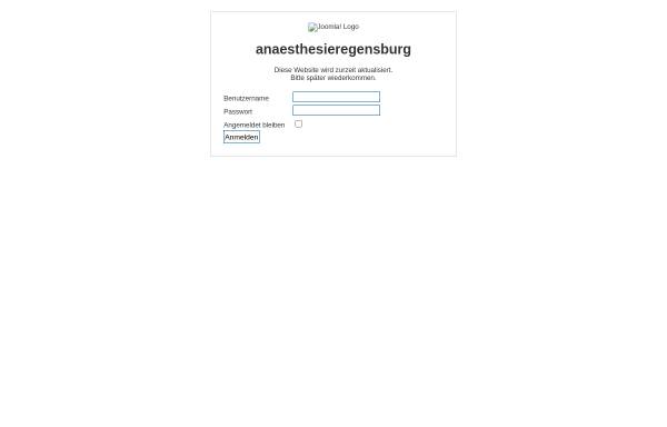 Vorschau von www.anaesthesieregensburg.org, Hochreiter, Dr. med. Reinhard und Heinzel, Dr. med. Angela