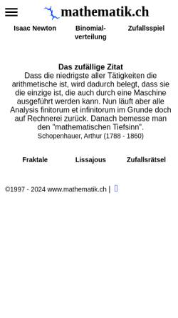 Vorschau der mobilen Webseite www.mathematik.ch, Mathematik.ch