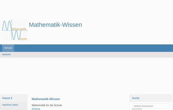 Vorschau von www.mathematik-wissen.de, Mathematik-Wissen.de