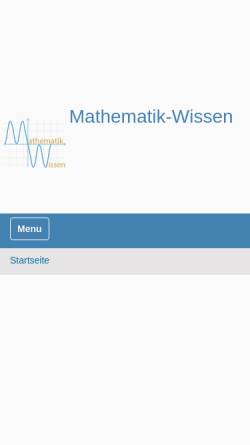Vorschau der mobilen Webseite www.mathematik-wissen.de, Mathematik-Wissen.de