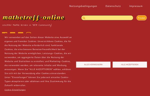 Vorschau von www.mathetreff-online.de, Mathetreff online