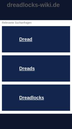 Vorschau der mobilen Webseite dreadlocks-wiki.de, Dreadlocks Wiki