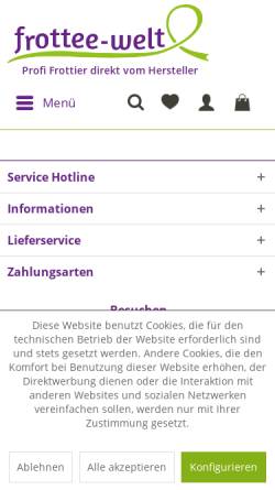 Vorschau der mobilen Webseite www.frottee-welt.de, Frotteewelt, Marianne Mayer