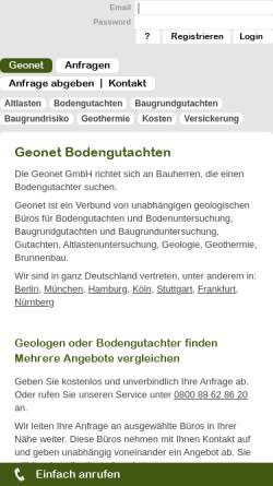 Vorschau der mobilen Webseite bodengutachten.de, Geo.net Commodities GmbH