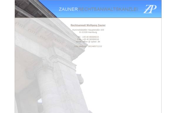 Vorschau von www.zplaw.de, Wolfgang Zauner Rechtsanwalt