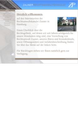 Vorschau der mobilen Webseite www.zplaw.de, Wolfgang Zauner Rechtsanwalt