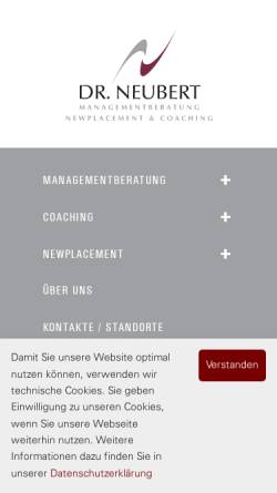 Vorschau der mobilen Webseite www.dr-neubert.com, Dr. Neubert Managementberatung