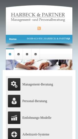 Vorschau der mobilen Webseite www.harbeckconsult.de, Harbeck & Partner - Management- und Personalberatung