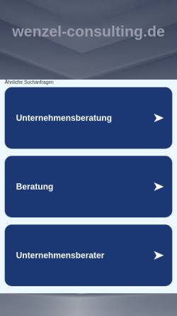 Vorschau der mobilen Webseite www.wenzel-consulting.de, Wenzel-Consulting Aktiengesellschaft
