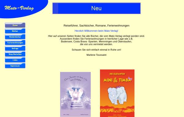 Vorschau von www.mato-verlag.de, Mato Verlag Marlene Toussaint