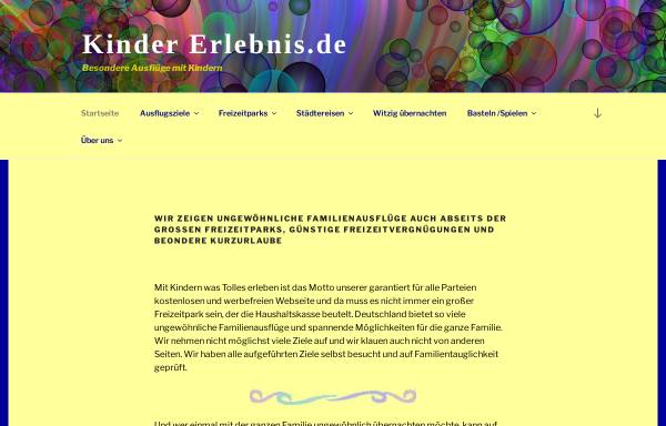 Vorschau von www.kindererlebnis.de, Kindererlebnis