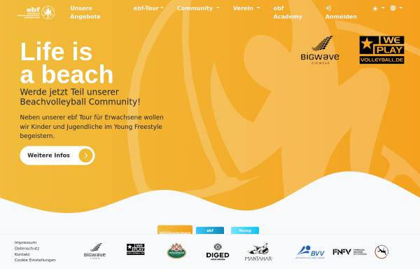 Vorschau von www.ebf.li, European Beachvolleyball Foundation