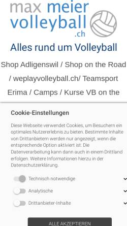 Vorschau der mobilen Webseite www.meier-volleyball.ch, Meier Volleyball