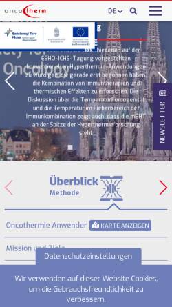 Vorschau der mobilen Webseite oncotherm.de, HOT OncoTherm, Inh. Thomas Muffler
