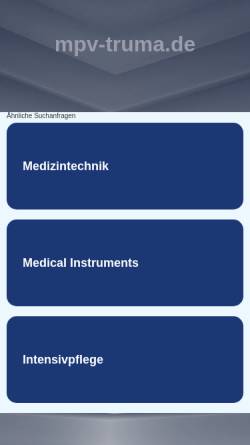 Vorschau der mobilen Webseite www.mpv-truma.de, MPV Truma Gesellschaft für medizintechnische Produkte GmbH
