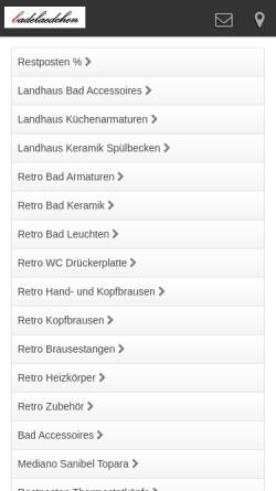 Vorschau der mobilen Webseite www.badelaedchen.info, Badelaedchen Retro Bad Artikel Deutschland