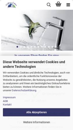 Vorschau der mobilen Webseite wellness-edition.eu, Fachhandel für Sanitär, Heizung und Wellness, Sabine Herlitz