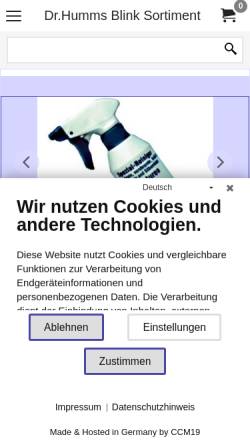 Vorschau der mobilen Webseite www.as-badpflege.de, GREHA Grosshandel für Reha und Haustechnik
