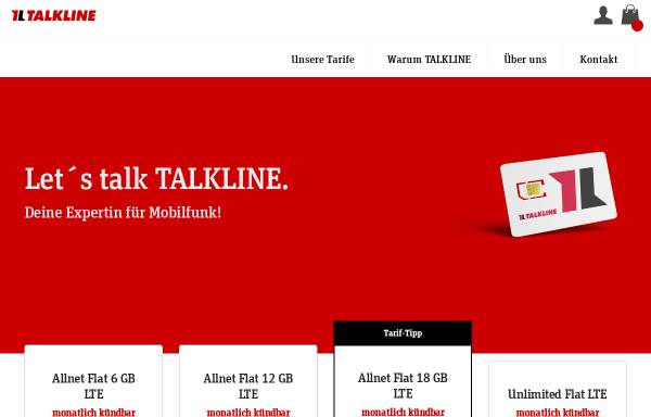 Vorschau von www.talkline.de, Talkline GmbH & Co. KG