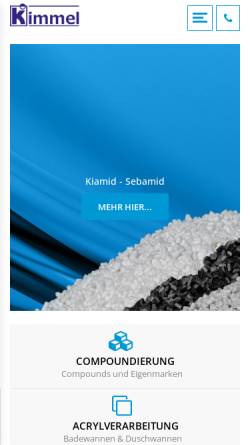 Vorschau der mobilen Webseite www.badewannen-duschen.de, Wilhelm Kimmel GmbH & Co.KG