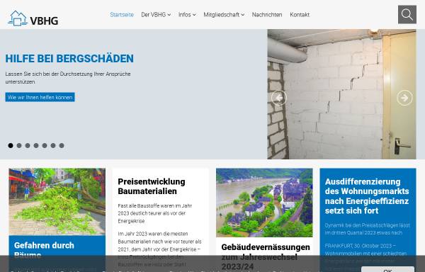 Vorschau von www.vbhg.de, Bautechnische Fachorganisation
