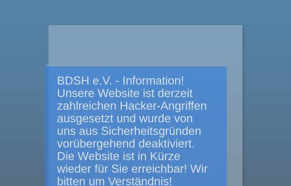 Vorschau von www.bdsh.de, Bundesverband Deutscher Sachverständiger des Handwerks e.V.
