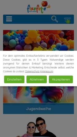 Vorschau der mobilen Webseite www.fixefete.de, Fixefete.de - Katrin Rehe