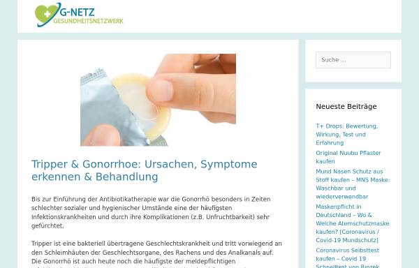 Vorschau von www.g-netz.de, Gonorrhoe/Tripper
