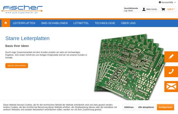 Vorschau von www.fischer-leiterplatten.de, Fischer Leiterplatten GmbH