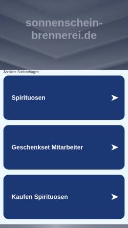 Vorschau der mobilen Webseite www.sonnenschein-brennerei.de, Privatbrennerei Sonnenschein