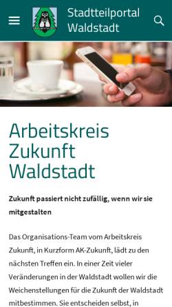 Vorschau der mobilen Webseite www.buergerverein-waldstadt.de, Bürgerverein Waldstadt e.V.