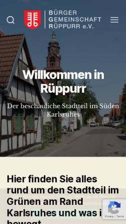 Vorschau der mobilen Webseite rueppurr.de, Rüppurr