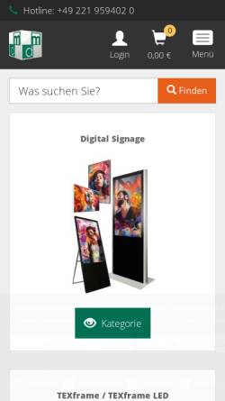Vorschau der mobilen Webseite www.marketing-displays.de, Marketing-Displays GmbH & Co. KG