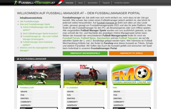 Vorschau von www.fussball-manager.at, Fussball Manager