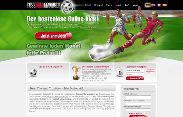Vorschau von www.fussballmanager.de, Fussballmanager