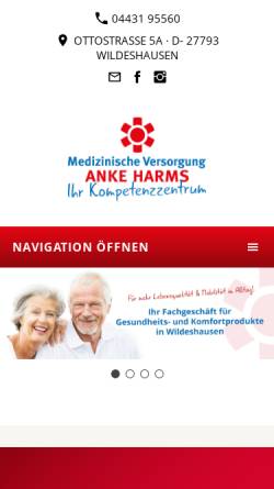 Vorschau der mobilen Webseite www.med-harms.de, Medizinische Versorgung Anke Harms GmbH