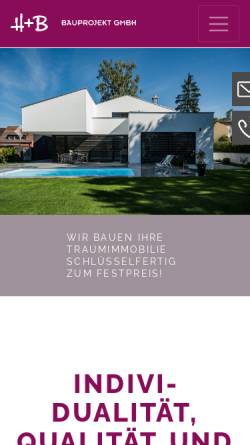 Vorschau der mobilen Webseite www.hb-bauprojekt.de, H+B Bauprojekt GmbH
