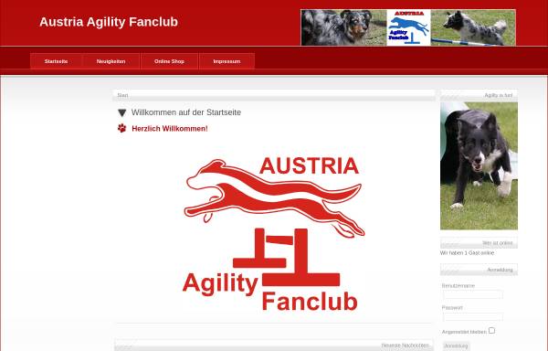 Vorschau von www.agilityfanclub.at, Austrian Agility Fanclub