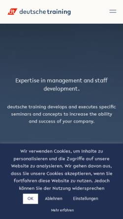Vorschau der mobilen Webseite www.deutsche-training.de, Deutsche Training Sales- and Management-Training GmbH